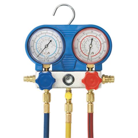 Air Conditioning System Manifold with Sight Glass