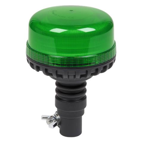 Warning Beacon with Flexible Spigot Fixing SMD LED 12/24V - Green