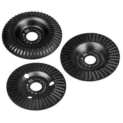 115mm Wood Carving Disc 22mm Bore - Pack of 3