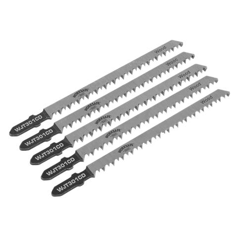 Worksafe® Jigsaw Blade for Wood & Plastics 90mm 8tpi - Pack of 5