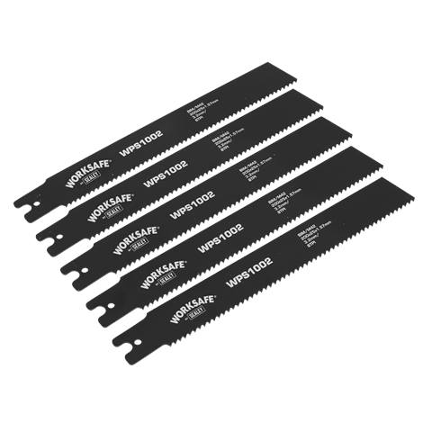 Worksafe® Pipe Saw Blade 200 x 25 x 1.7mm 8tpi - Pack of 5