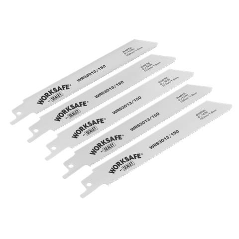 Worksafe® Reciprocating Saw Blade 150mm 14tpi - Pack of 5
