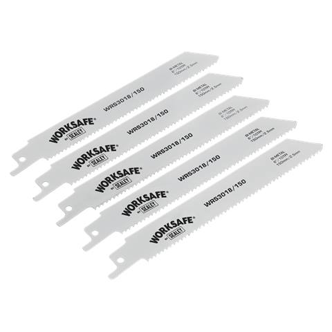 Worksafe® Reciprocating Saw Blade 150mm 10tpi - Pack of 5
