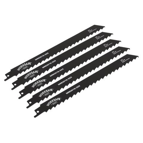 Reciprocating Saw Blade for Wood 225mm 3tpi - Pack of 5