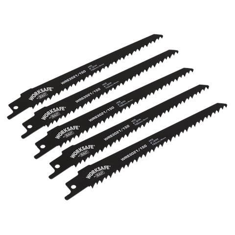 Reciprocating Saw Blade 150mm 6tpi - Pack of 5