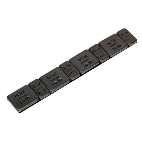 Black Steel Adhesive Wheel Weight 5/10g Strip of 8 - Pack of 50