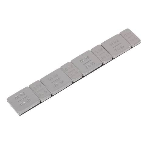 Plastic Coated Zinc Plated Adhesive Wheel Weight 5/10g Strip of 8 (4 x Each Weight) - Pack of 100