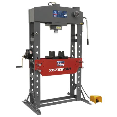 Premier Heavy-Duty Air/Hydraulic Floor Type Press with Foot Pedal 75 Tonne