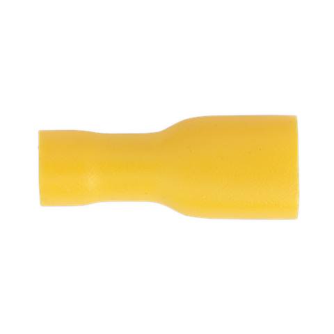 Fully Insulated Female Terminal 6.3mm, Yellow - Pack of 100