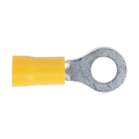 Easy-Entry Ring Terminal 6.4mm (1/4"), Yellow - Pack of 100