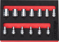 12 PT 1/4" Shallow Socket Set In EVA Foam – BX254-R2