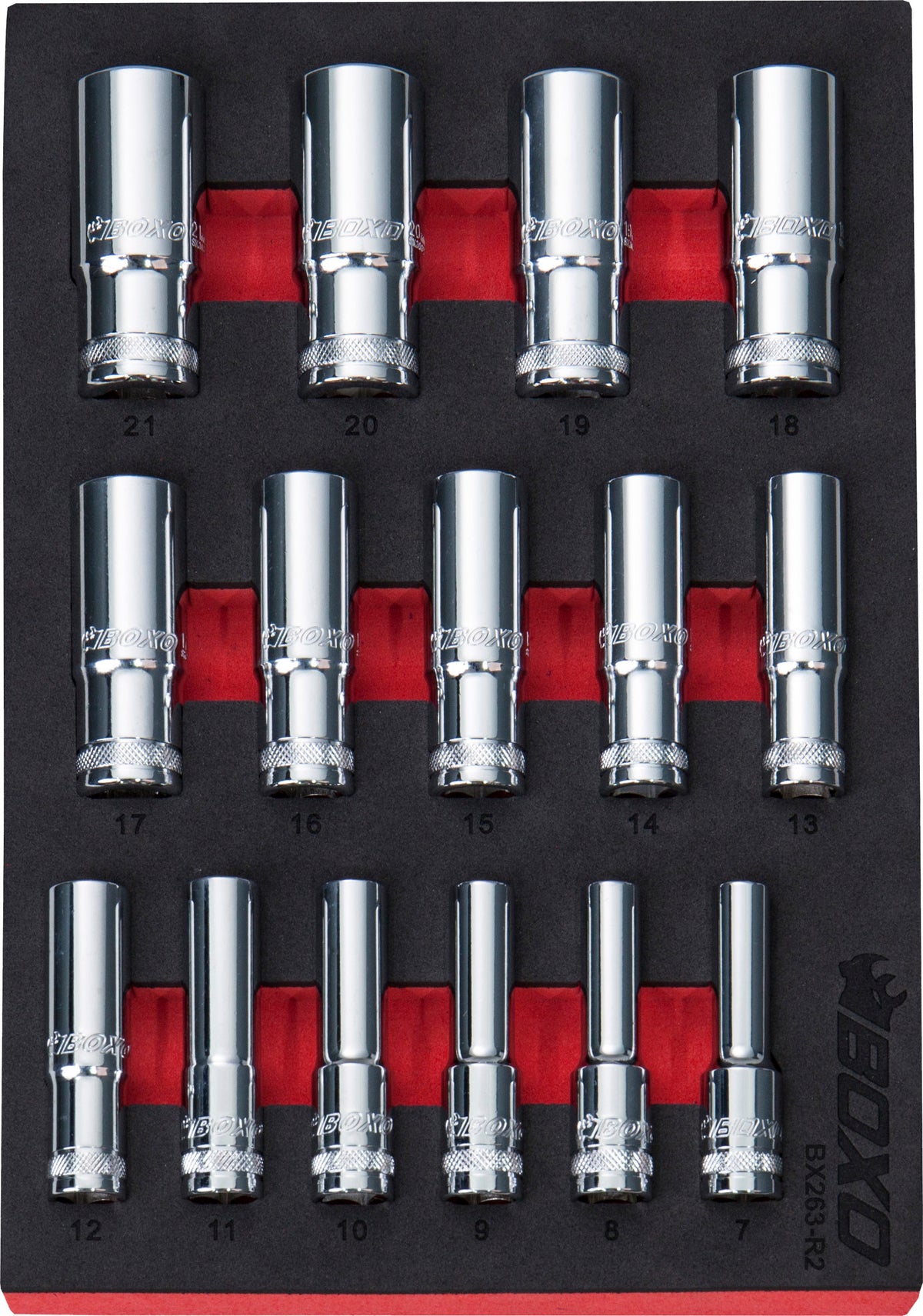 12 PT 3/8" Deep Socket Set In EVA Foam – BX263-R2