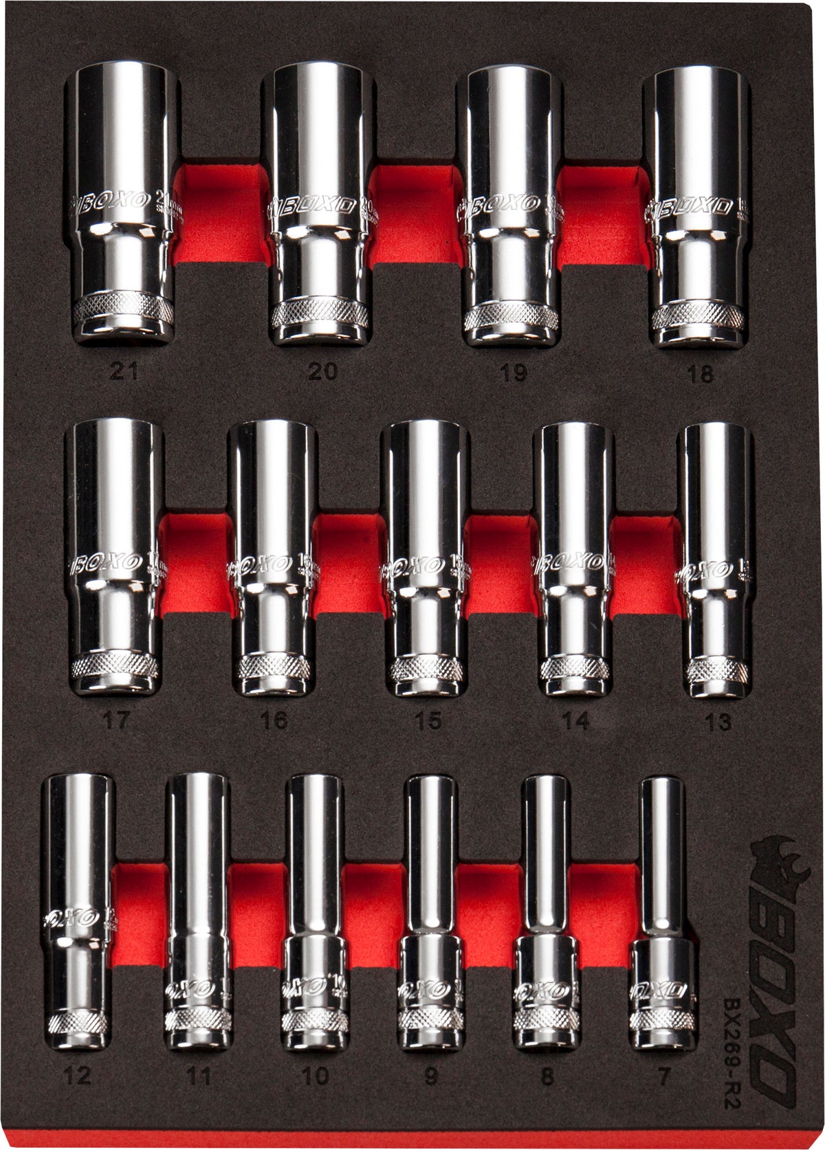 6 PT 3/8" Deep Socket Set In EVA Foam – BX269-R2