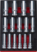 12 PT 1/2" Deep Socket Set In EVA Foam – BX271-R2