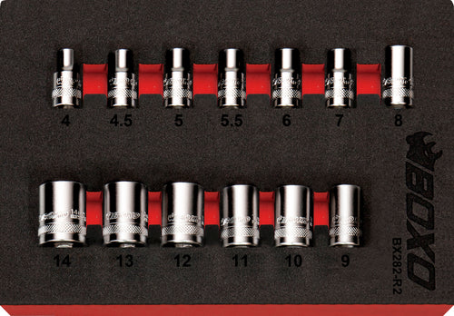 1/4" Multi Spline Socket Set In EVA Foam – BX282-R2