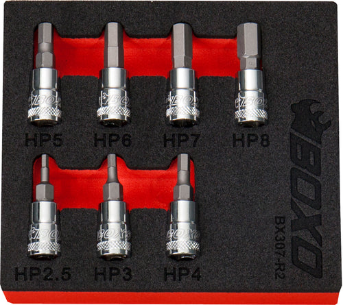 1/4" Tamperproof Hex Bit Socket Set In EVA Foam – BX307-R2