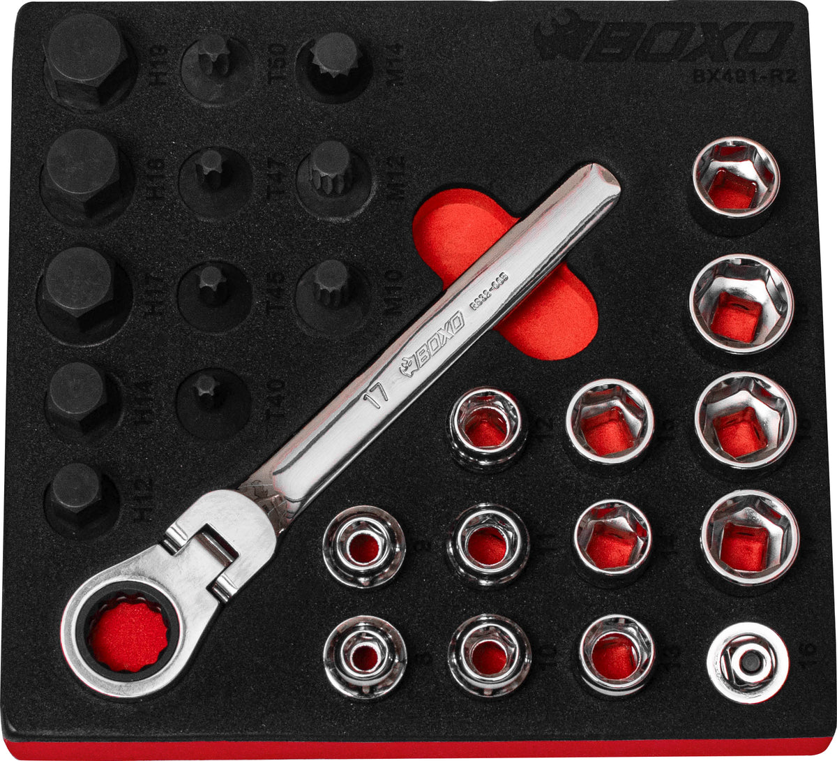 26 Pc 3/8" Low Profile Go-Through Socket Set – BX491-R2