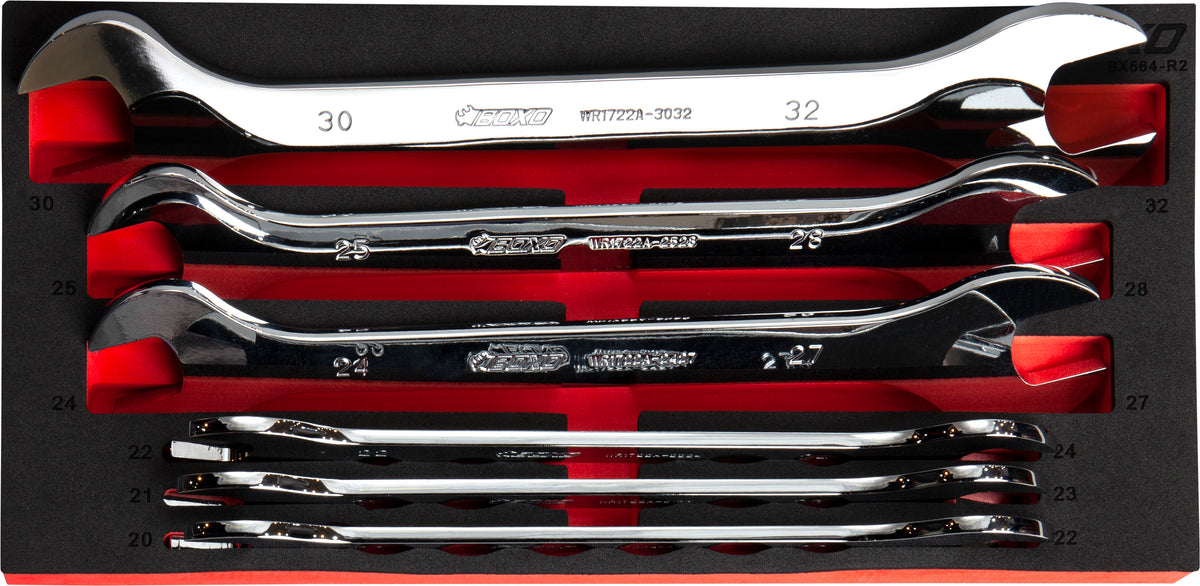 Ultra-Thin Double Open-Ended Spanner Set 20-32mm – BX564-R2