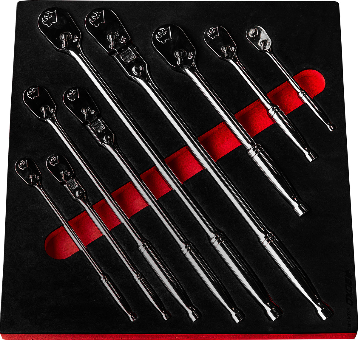 9 Pc 90T Ratchet Master Set In Foam – BX849-R2