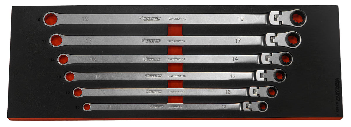 6 Pc XL Flex-Head Reversiable 12PT Deep Box Ratcheting – BX863-R