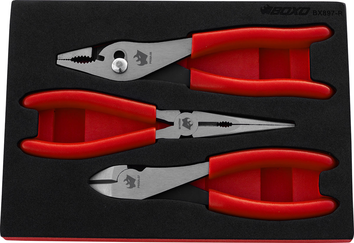 3Pc Professional Plier Set – BX897-R