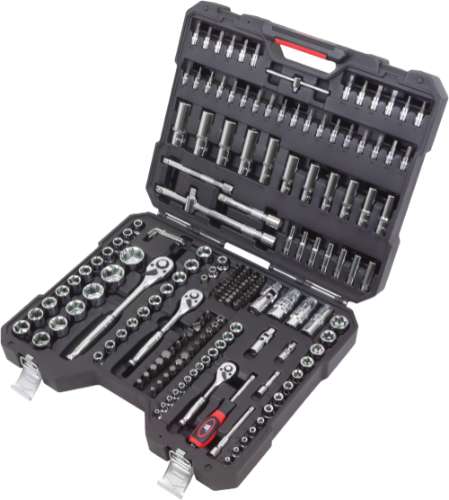 Socket Tool Set; Chrome, 1/4'', 3/8'', 1/2'' (191 pcs)