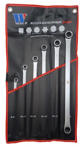 Spanner Set; Aviation Type with Multispline Profile