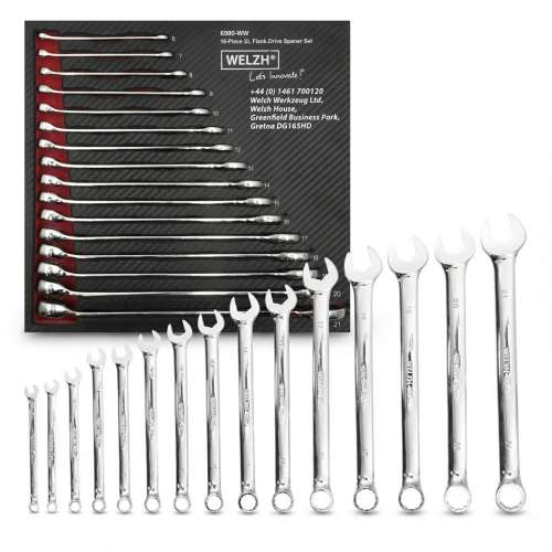 16-Piece XL Flank-Drive Spanner Set; 6-21-MM