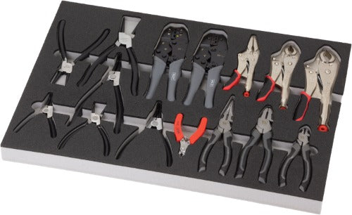 Tool Tray; Multiple Plier Assortment