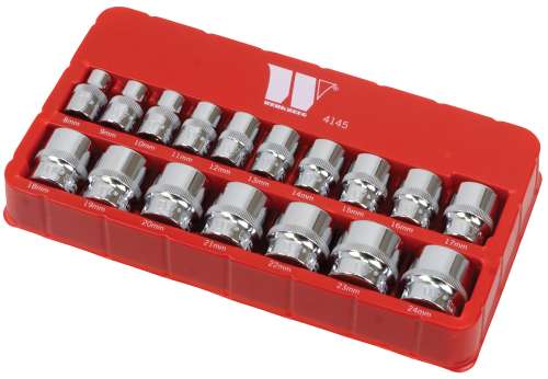 Socket Set, Shallow, 3/8''dr, 17-Piece