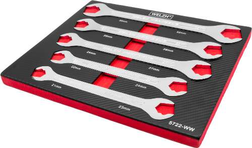 Super Ultra Thin 5-Piece''LOK-TYP'' Spanner Set 21-32-mm