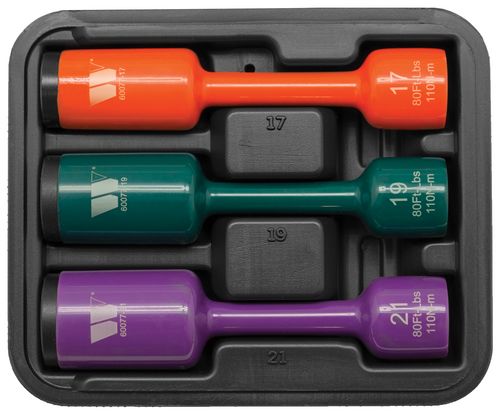 Torsion Socket Set; 110nm, 17, 19, 21mm, 1/2''dr