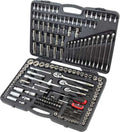 Socket Tool Set; 1/4'', 3/8'', 1/2'' (216-Piece) inc. Spanners