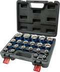 21-Piece 1/2''dr 12-Point Sockets 8-36 mm