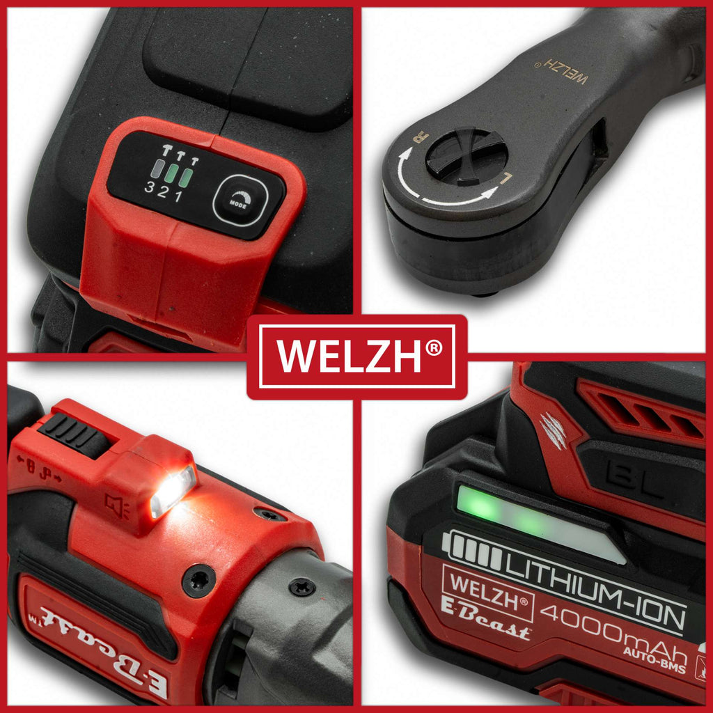 E-Beast™ Cordless Brushless Impact Ratchet 3/8'dr; 125NM