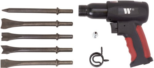 Air Hammer Kit Composite Including 5-Piece Chisel Set