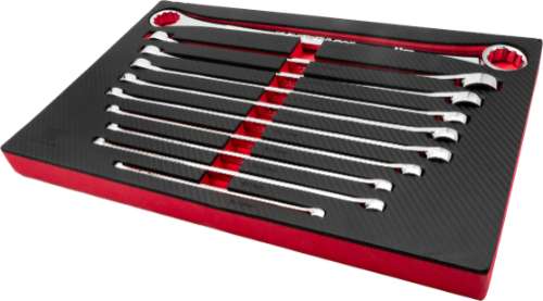 10-Piece Spanner Set; Aviation Type, Double Ring, 8-33 mm (Master Set)