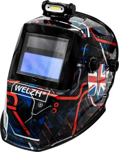 Auto Darkening Welding Helmet; With Built In LED Top Light