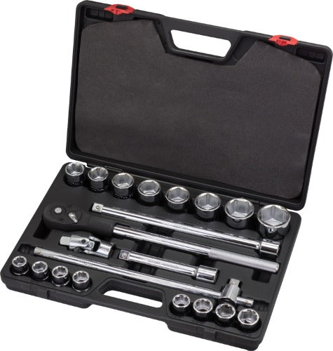Socket Tool Set; 6pt, 19-50mm, 3/4''