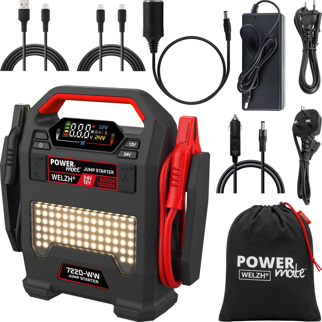 Power-Mate™ Jump Starter 12V/10000A 24V/5000A Up To 16L Petrol and Diesel Engines