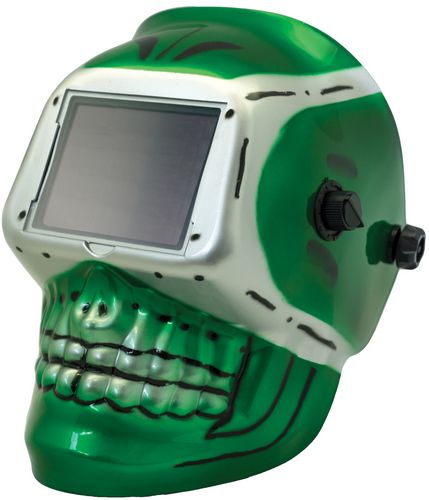 Welding Helmet (Skull Version) Green; Automatic