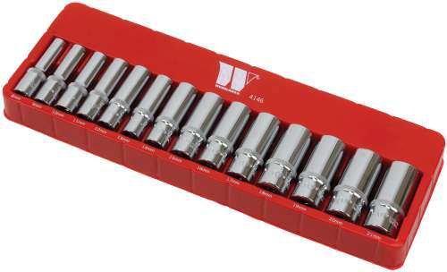 Socket Set; Deep, 3/8''dr, 6-Point