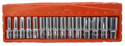 Socket Set; Gearlock, Deep, 1/2''dr 15-Piece
