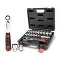 Socket Set; 17-Piece Go-Through, 3/8'', 1/2''