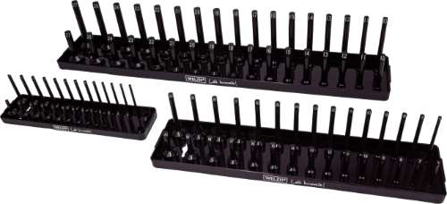 Socket Storage Rack Tray; 3-Piece 1/2'',3/8'' & 1/4''dr