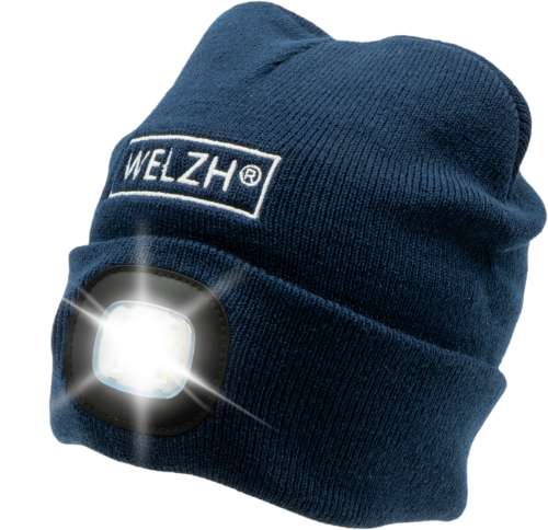 Beanie-Hat With LED Rechargeable Light (Blue)