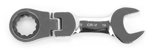 Ratchet Spanner; Flexi-Head, Stubby, 18mm