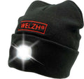 Beanie-Hat With LED Rechargeable Light (Black)