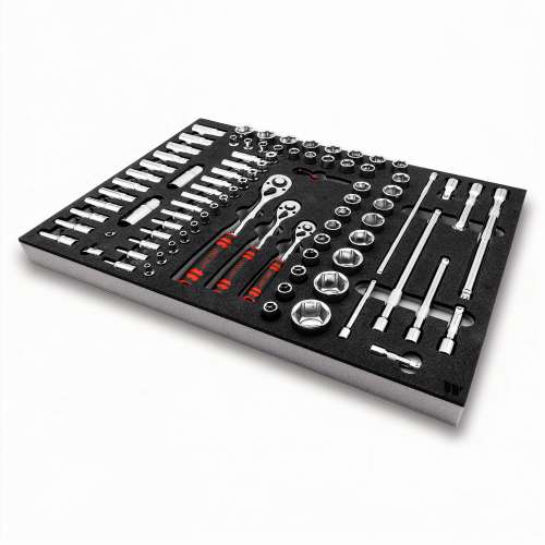Tool Tray; Ratchet, Socket & Extension 1/2'', 3/8'', 1/4''dr Assortment