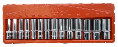 Socket Set; Gearlock, Deep, 3/8''dr 14-Piece